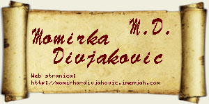 Momirka Divjaković vizit kartica